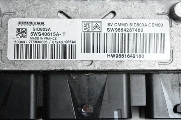 компьютер PEUGEOT 2.0 HDI 5WS40615A-T 9664287480