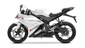 Yamaha YZF R125 okleina naklejki 2011 biało czarna