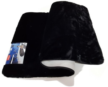 Dywan NEW RABBIT BELLAROSSA pluszowy 60x100 czarny plusz futro black futro