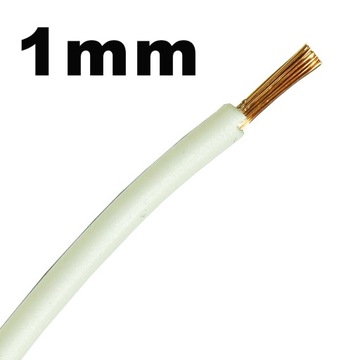 100m Przewód jednożyłowy kabel 1x1 linka LGY 1 x 1mm biały