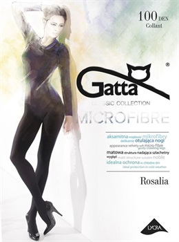 Rajstopy Gatta Rosalia mikrofibra 100 den czarne NERO -3