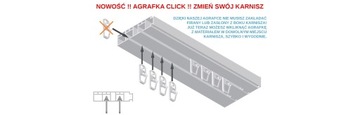 Karnisz 1 Szyna sufitowa PCV 300 kpl OSŁONA KOLOR