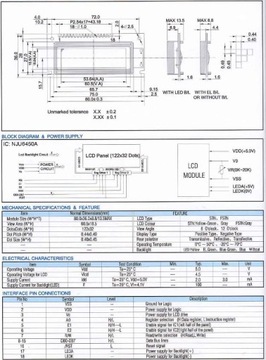 ART Новый графический ЖК 122х32=2х16 А/КК Blackline