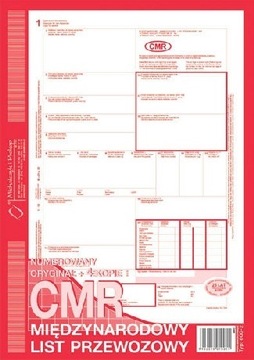 CMR Międzynarodowy List Przewozowy A4 1+4 80k