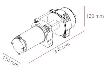 КОМПЛЕКТ ЧЕТЫРЕХЛЕБЕДКИ DRAGON WINCH DWH3000HD 1,3 Т