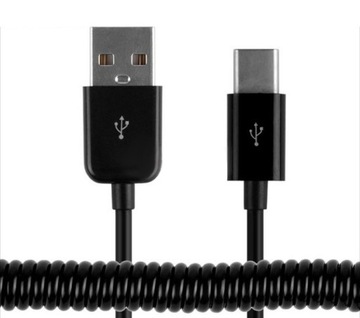 USB-C 3.1 тип C — USB-кабель с пружинной спиралью, 1 м