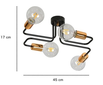 LOFT DESIGN VEKEN 4 LED ПОТОЛОЧНЫЙ СВЕТИЛЬНИК от EMIBIG