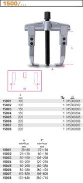 СЪЕМНИК ПОДШИПНИКОВ ДВУХРУЧНЫЙ 80-250 ММ BETA 1500/5