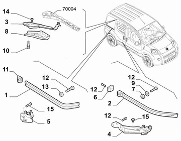 ОТДЫХ БОКОВОЙ ДВЕРИ FIORINO QUBO 1354989080