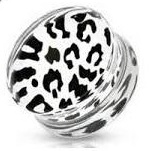 TUNEL TUNELE PLUGI PLUG Z AKRYLU 12 mm LEOPARD