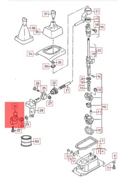 Рычаг переключения передач GOLF JETTA POLO MK2 MK3
