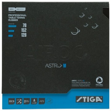 STIGA AIROC ASTRO M 1.9 черная подкладка, настольный теннис