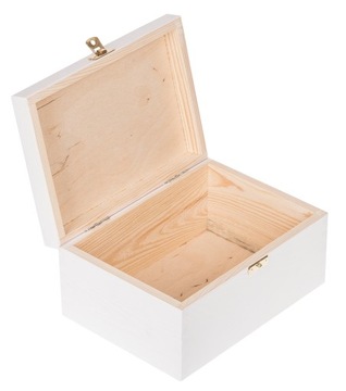 Drevená krabička 22x16x10,5 skrinka biela eko