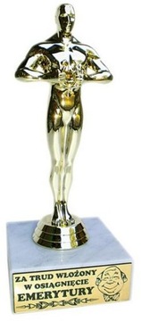 STATUETKA DLA EMERYTA PREZENT Z OKAZJI EMERYTURY