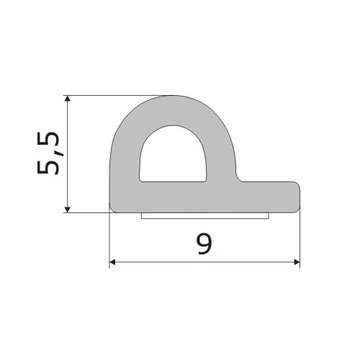 фото ориг. №5, Gasket rubber self-adhesive right white sd-39 50m