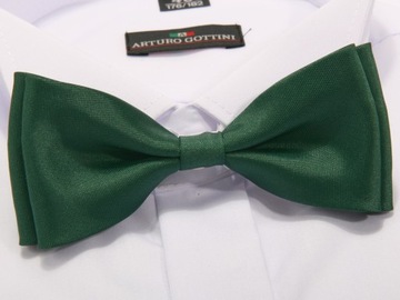 ГАЛСТУК-БАБОЧКА МУЖСКАЯ, ТЕМНО-ЗЕЛЕНЫЙ, МАТОВЫЙ, В КОРОБКЕ