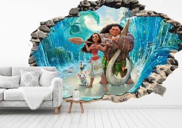 3D наклейки MOANA VAIANA на стену 100х70см