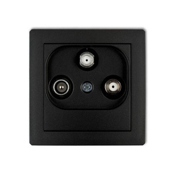 Gniazdo 2xSAT+TV czarne 12DGSN DECO KARLIK