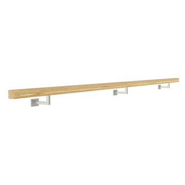 фото ориг. №3, Handrail wall-mounted wooden 40x40 240cm oak color