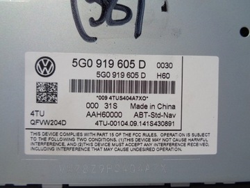 VW GOLF 7 VII ЭКРАННЫЙ МОНИТОР 5G0919605D