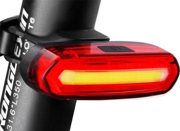 Tylna lampka latarka rowerowa czerwone światło LED USB