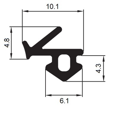 10mb Уплотнители Оконные уплотнители VEKA S-834x