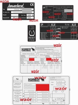 Наклейка с заводской табличкой Audi Opel Reno WV MAZDA MERC