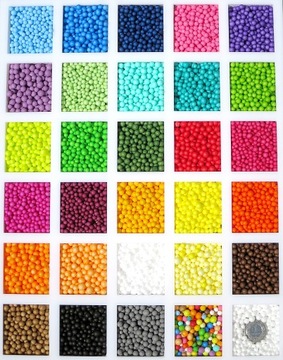 РАЗНОЦВЕТНЫЕ ШАРИКИ ПЕНОСТРОЕНИЯ ДЛЯ СКЛЕИВАНИЯ СКРАПБУКИНГА ФИ.2-5мм 0,5 ЛИТРА