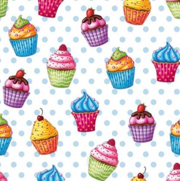 Serwetki papierowe MUFFINKI cupcakes 33x33cm 20szt