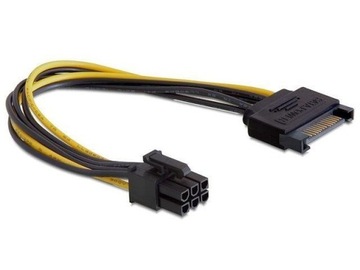 Adapter z SATA na PCI-Express 6PIN PCIe karty graf