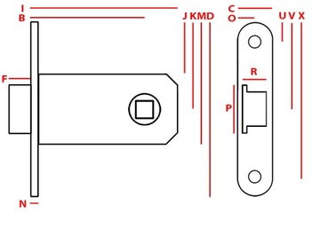 Дверная ручка + замок коричневой комнаты