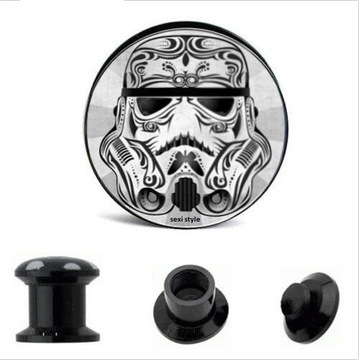 TUNELE AKRYLOWY TUNEL GWINT WEW. 6 mm STAR WARS