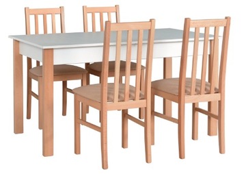 Zestaw 12: stół 120/150x80 + 4 krzesła PROMOCJA