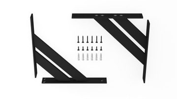 2 ПК поддерживают полку кронштейн 240 черный под полкой