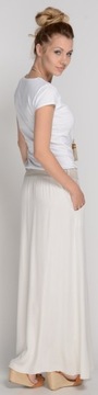 Dlhá ľahká sukňa Béžová Talianska kvalita MAXI BOHO