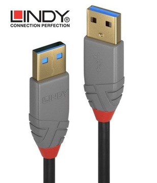 Kabel USB 3.0 typ A - A SuperSpeed Lindy 36754 5m