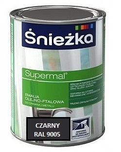 ŚNIEŻKA SUPERMAL EMALIA OLEJNO-FTALOWA CZARNA 0,2L