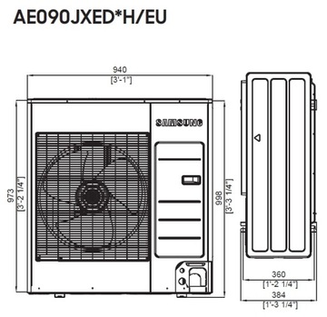 Воздушный тепловой насос Samsung EHS SPLIT 9 кВт