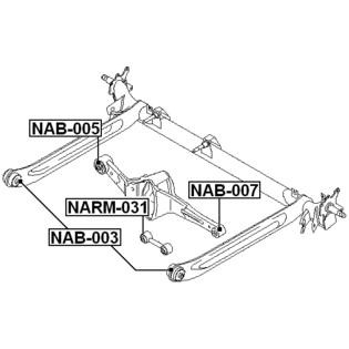 Сайлентблок поворотного рычага задней балки NISSAN MAXIMA A32 94-