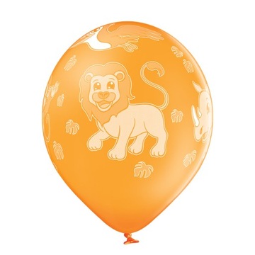 Balony Belbal zwierzęta zoo lew słoń tukan małpa 6szt.