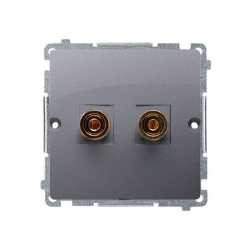 SIMON BASIC gniazdo głośnikowe BMGL2.02/21 inox