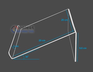 ПОДСТАВКА ПОДСТАВКА ДЛЯ ПЛАНШЕТА КНИГА 20см из оргстекла толщиной 3мм.