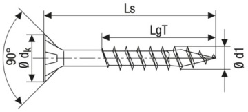 Винты SPAX 4x40 мм Pz конические частичная пассивация