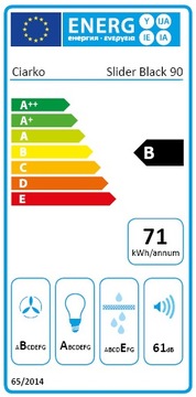 Вытяжка CIARKO Slider 90 черная - 796м3/ч