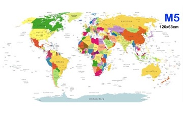 стикер стены карта мира плакат