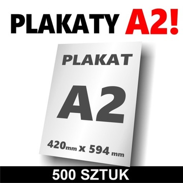 PLAKATY A2 135 gram 500 szt. OFFSET kreda błysk