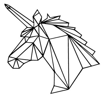 NAKLEJKI ŚCIANĘ GEOMETRYCZNE JEDNOROŻEC PEGAZ 100c