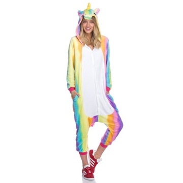 JEDNOROŻEC ONESIE UNICORN TĘCZA PIŻAMA ŚWIĘTA L