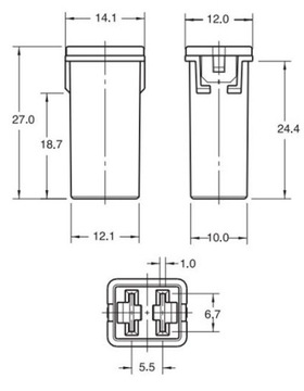 ПРЕДОХРАНИТЕЛЬ JAPVAL FEMALE CUB 14 MM MINI 20A