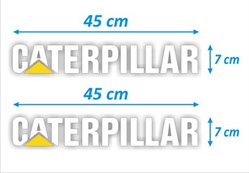 NAKLEJKA NAKLEJKI - CATERPILLAR - 2 szt. - BIAŁE